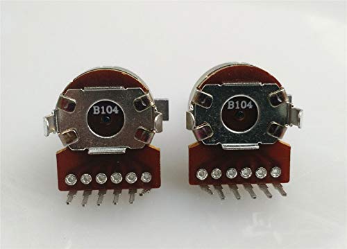 FidgetFidget 2 x 16mm R16 B100K 100K Linear Taper Dual Gang Potentiometer 20mm Shaft PC Mount
