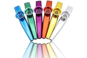 LovesTown Kazoos Musical Instruments,6 PCS Metal Kazoos Flute for Kids Gift Price Party Favor Gift Bag Fillers