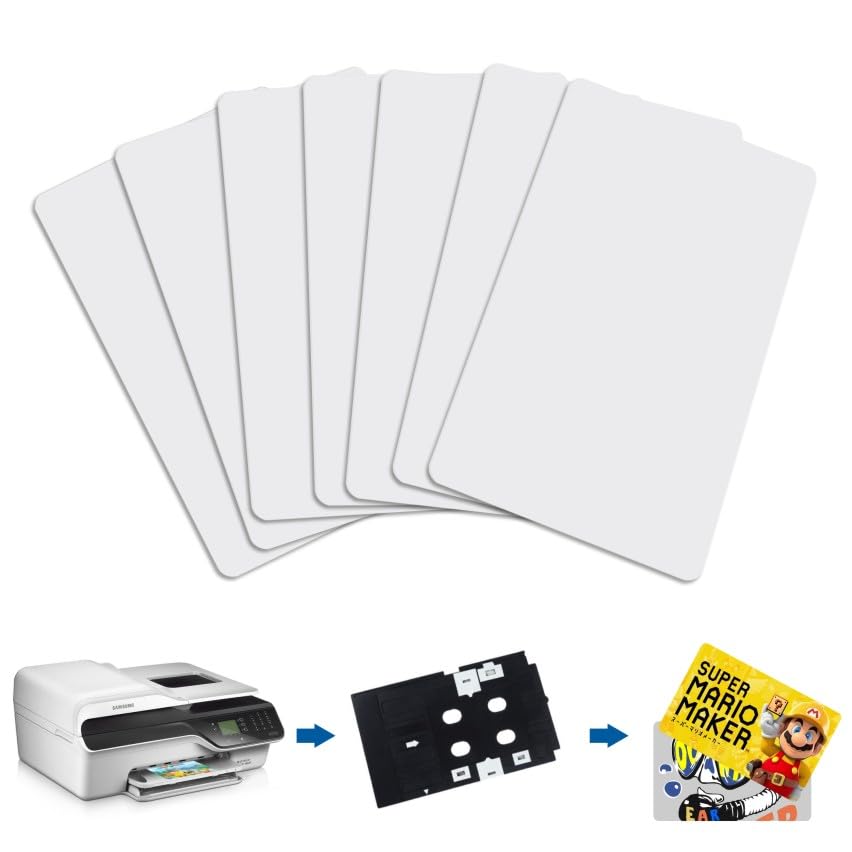 TimesKey NFC Tags Inkjet PVC NFC Cards NTAG215 Compatible with Epson & Canon Inkjet Printers,Waterproof & Double Sided Printing, Compatible with Amiibo and TagMo -10PCS