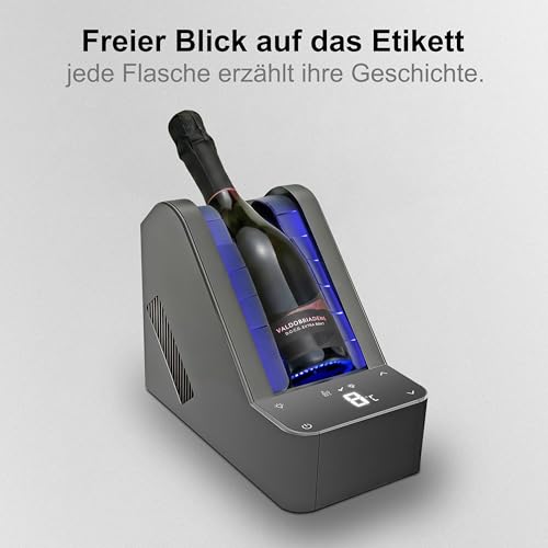 Electric Wine Cooler for Table & Bar - Precision Cooling without Ice - 24 Hours Continuous Operation for Wine & Champagne - Fits 750ml Standard Bottles & Various Champagne Sizes - Gift Idea