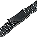Pebble 2 Watch Band, Threeeggs Stainless Steel Watch Bands Strap for Pebble 2 Smartwatch (Black)