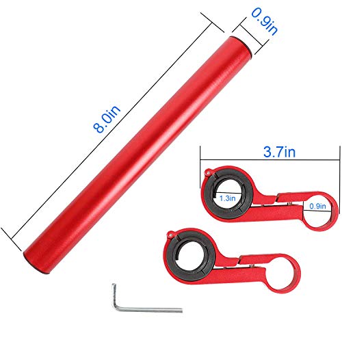 Together-life Bike Handlebar Extender, Bicycle Extension Bar Aluminum Alloy Double Clamp Mount Holder Bracket Space Saver for Holding Flashlight Speedometer GPS Phone Mount Holder(Red)