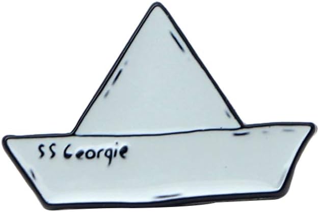 Tangbasi Brooch Pins, Paper Boat Pin Badges Enamel Jacket Shirts Bag Decor