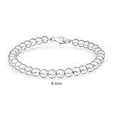 Bling Jewelry 925 Sterling Silver Beaded Ball Wedding Bridal Bracelet 6mm