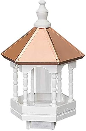 Amazon Com Amish Bird Feeder With Spindles And Copper Roof