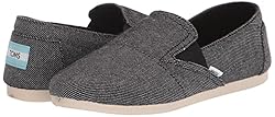 TOMS Women's Redondo Loafer Flat, Black Twill