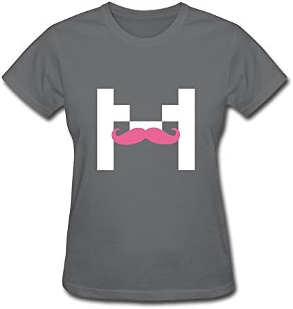 SANMU Women's Markiplier Warfstache Logo T-shirt L DeepHeather