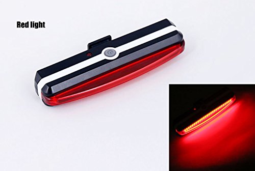 Fans Bike warning light USB rechargeable taillights mountain horn lights highlight lights, amazing brightness 100 lm, 6 modes, waterproof, 180 degree bike safety flashlight (Red light)