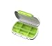 Neeshow Easy Carry Waterproof Divided Vitamin Medicine Box Pill Case Tight Lock 6 Compartment for Daily using（Green）