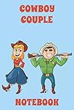 Cowboy Couple Notebook - Light Blue - Red - College Ruled