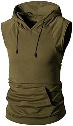 Clearance Sale! ❤️ Men Hoodie Tee, Neartime Fashion Men's Summer Casual Hooded Pure Color T-Shirt Sleeveless Top Blouse
