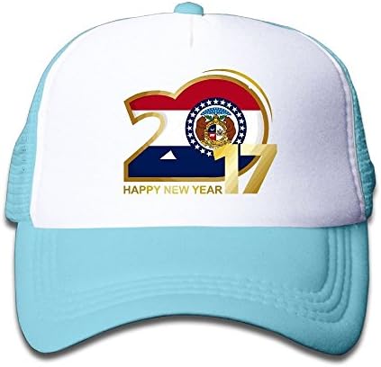 Kid Boys Girls Happy New Year Mocco Mesh Baseball Cap Adjustable Golf Trucker Hat