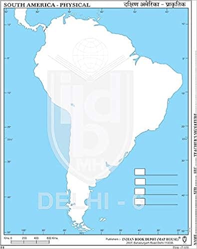 Physical Outline Map Of South America Buy Small Size Outline Practice Map Of South America Physical (100 Maps)  Indian Book Depot Book Online At Low Prices In India | Small Size Outline  Practice Map Of South America Physical (