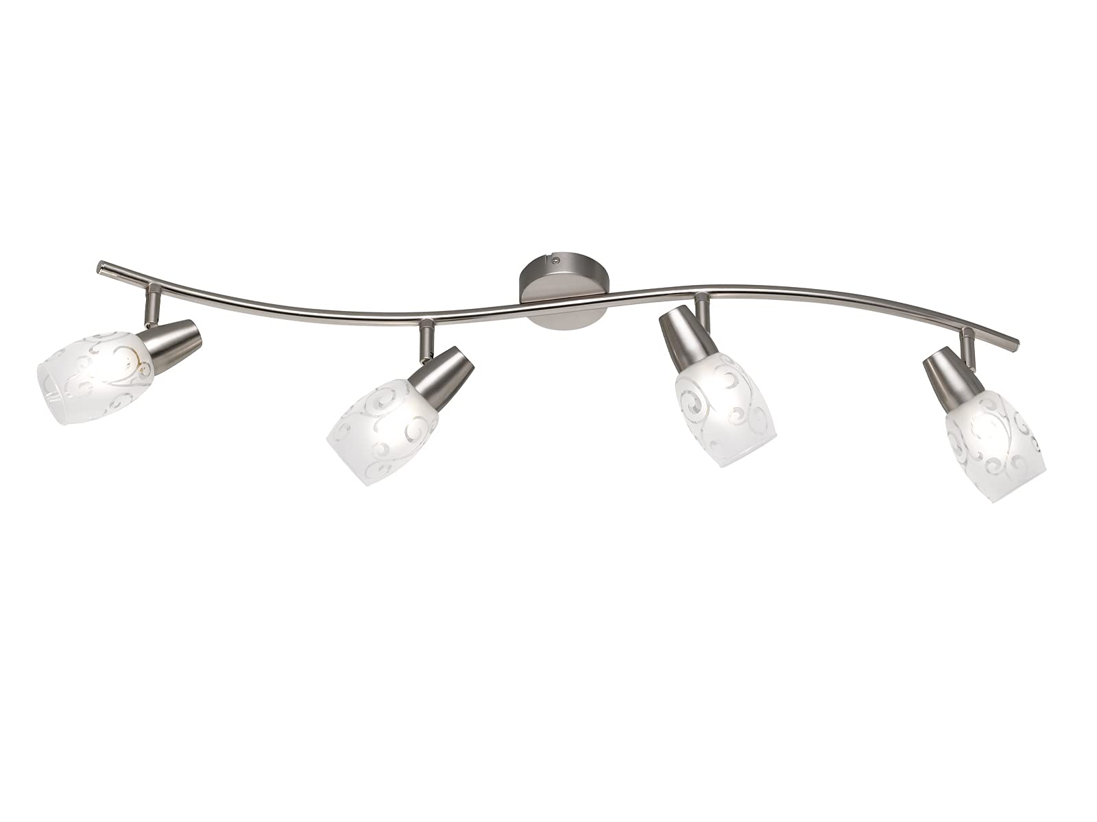 Reality Leuchten R80024007 Colmar Spotlight, Metal, Matt Nickel 8.0 x 79.0 x 19.0 cm