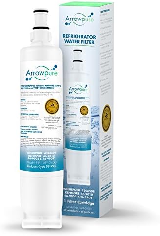 Arrowpure Refrigerator Water Filter Replacement for PUR W10186668, Whirlpool 4396508, 4396510, EDR5RXD1, NLC240V, EveryDrop Filter 5, 1 Pack