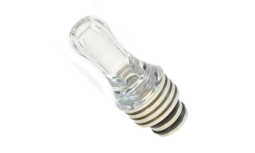 Armerah Round Heatsink 3 in 1 510 Drip Tip eCig Mouthpiece Tall/Narrow PC/Steel Single Clear