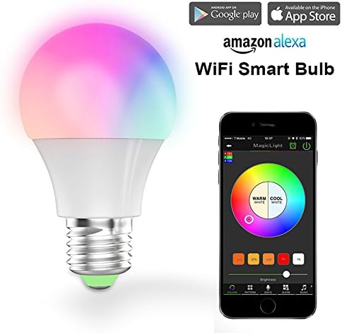 TorDen RGBW Wifi Smart Led Light bulb,Work With Alexa Google Home Smart Home Automation Multicolor Dimmable (1 Pack)