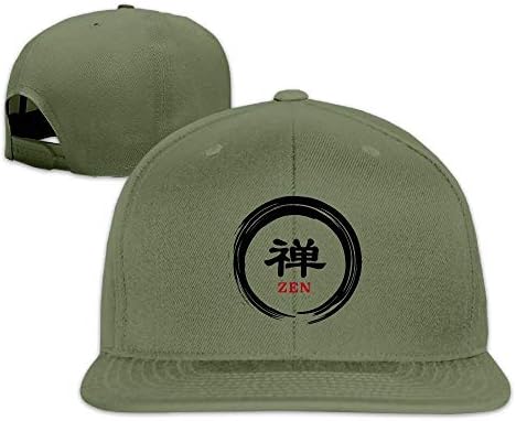 Hoklcvd Enso Zen Circle Unisex Causal Fitted Flat Bill Skater Hat For Men And Women Multicolor24