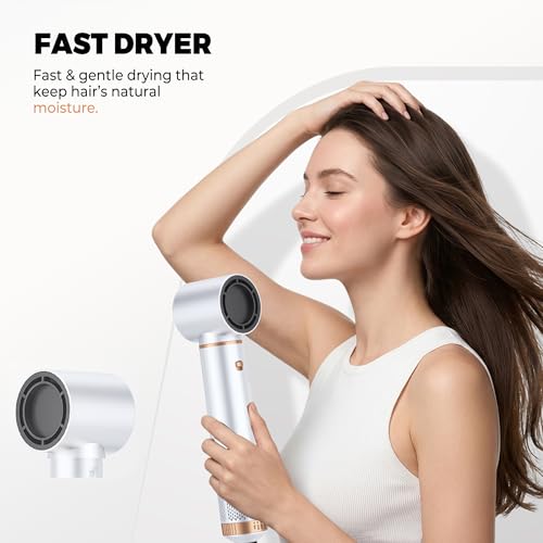 OKWRAP Hair Styler 5 in 1 Air Styler, 1000 W Hot Air Brush, Combines the Functions of Hairdryer, Automatic Curling and Hairdryer Brush, Contains High Concentration Negative Ions