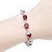 EVER FAITH Prong Cubic Zirconia Wedding Tennis Bracelets for Women, Teardrop Birthstone Bracelet for Women Prom, Bridal Jewelry