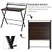 Tangkula Folding Computer Desk, Space-Saving Home Office Desk Working Table with Storage Shelf, Multipurpose Foldable Study Desk, Kid’s Desk, Brown