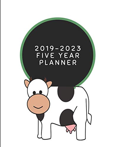 2019-2023 Five Year Planner: Cow Themed Weekly Diary
