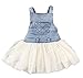 Kids Baby Girls Clothes One-piece Dress Summers Denim Tulle Overalls 110