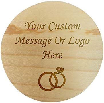 Custom Personalized Maple Wood Ring Box 3D Laser Engraved Holder Rustic Relationship Keepsake Wedding, Proposal, Engagement, Ring Bearer, Promise Ring (Custom Message)