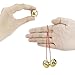 Outuxed 1 Inch Jingle Bells Christmas Gold Bells Craft (50 Pack) for Festival Decoration DIY Craft & 20-Meter Red Cord