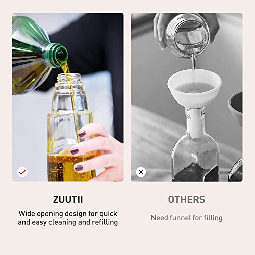 Zuutii Olive Oil Dispenser, Drip Free Spout Oil Dispenser Bottle for