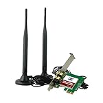 HiRO H50323 Dual Band Wireless 802.11ac AC1200 11ac WiFi 2T2R 867Mbps PCIe PCI Express PCI-E x1 Adapter 2x 5dBi 5ft Omnidirectional Antenna Windows 10 8.1 8 7