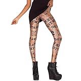 JOYHY Women's Stretchy Digital 3D Printed Plus Size Leggings Footless Tights
