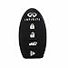 Silicone Protective Fob Skin Cover Shell Key Jacket Sleeve for INFINITI EX35 INFINITI FX35 INFINITI FX50 INFINITI G35 INFINITI G37 INFINITI M35 M35h INFINITI M45 M56 QX56 Smart Key Case Fob 4 Bts