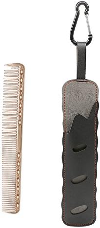 Mythus Titanium Haircut Tail Comb Antistatic Hairdressing Comb Durable Metal Hairdresser Comb (Rose Gold)