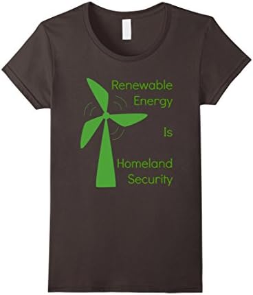Womens Renewable Energy is Homeland Security - Climate Change Shirt Large Asphalt