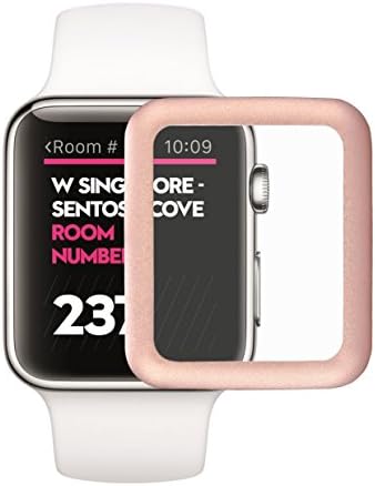 Apple Watch Series 2 Screen Protector, TitanFan [Defender Series] Full Coverage Tempered Glass for 42mm Apple Watch Series 2/Series 1/Edition - 42mm Rose Gold