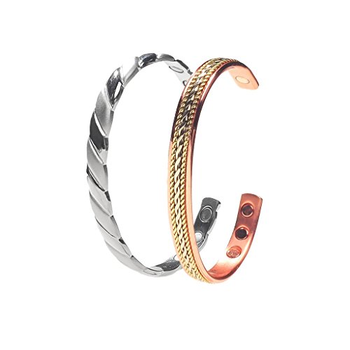 Pure Copper Magnetic Bracelet Gift Set With A Luxurious Velvet Pouch
