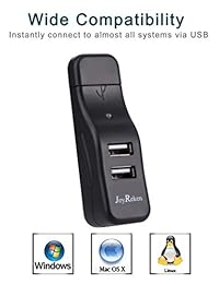 USB Hub, JoyReken 4-Port USB 2.0 Mini Portable Data Hub USB Splitter High Speed for MacBook, Mac Pro Mini, iMac, XPS, Surface Pro, Notebook, PC, USB Flash Drives, Mobile HDD, and More