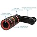 AQwzh Phone Camera Lens, 12X Zoom Telephoto Lens for Smartphone 2 in 1 HD Dual Focus Monocular for Adults Clip on Telephone Lens Kit