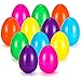 12 Pieces Easter Eggs Filled with Mini Toys - Perfect As Party Favors, Easter Egg Hunt Supplies - Different Plush Toy Filled 3.15'' DIY Colorful plastic eggs