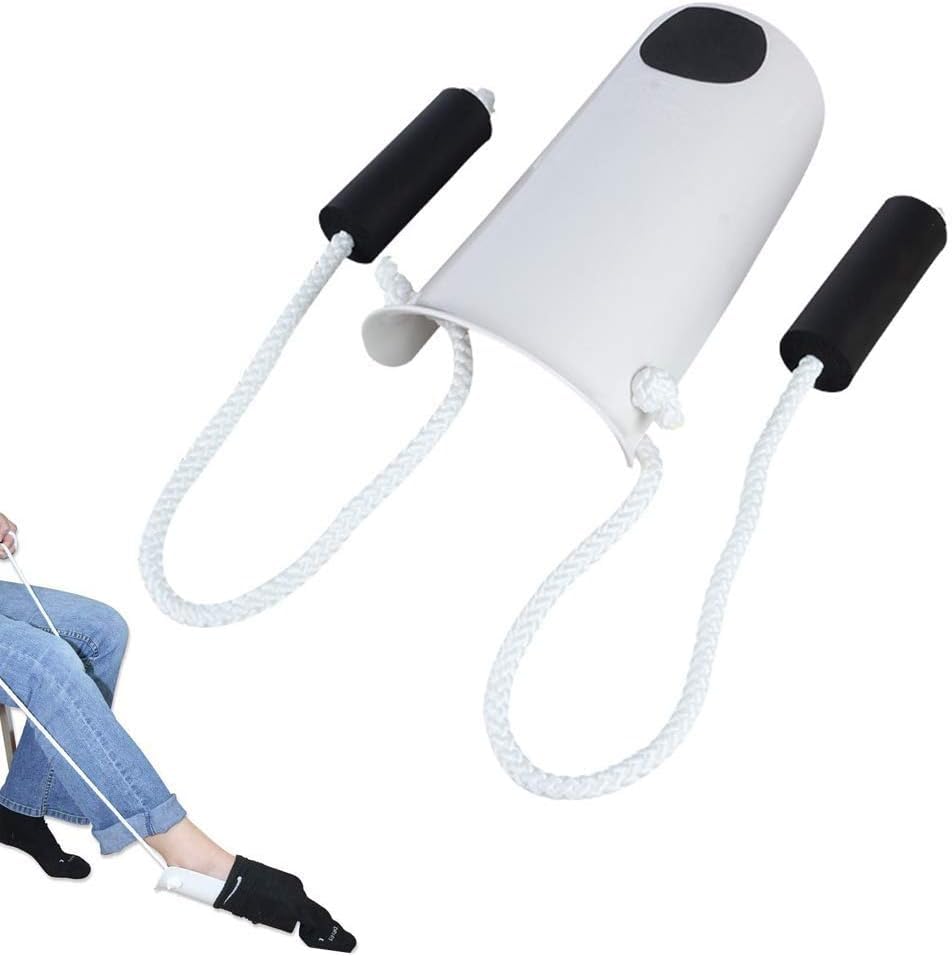 Sock Aid Wearing Assist Helper Device, Slider with Luxury Foam Handles, for Pregnant Women, Disabled, Diabetic, Sock Helper