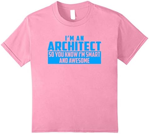 Kids The Official Smart and Awesome Architect T-Shirt (Blue) 8 Pink
