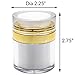 White and Gold Airless Jar - 1 oz / 30 ml (2 Pack)