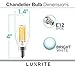 Luxrite 6W LED Candelabra Bulb, 5000K Bright White, 60W Equivalent, CRI80, LED Filament Bulb, 630 Lumens, Chandelier Light Bulb, UL Listed, E12 Base, 12 Pack