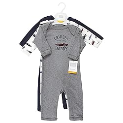 Hudson Baby Unisex Baby Cotton Coveralls, Cars, 6-9