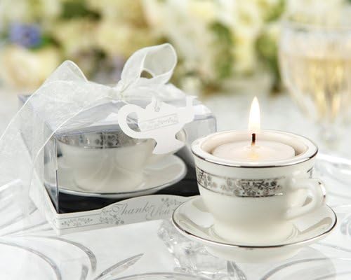 Tealight Holders Teacups and Tealights Miniature Porcelain (24 per order) Wedding Favors