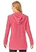 Women's Plus Size Hooded Pullover Shaker Stitch Sweater