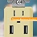 TOPGREENER TU2154A 4A High Speed Dual USB Charger Outlet 15A Tamper Resistant Receptacle & 2 Free Wall Plates, Ivory