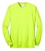 Port & Company Men's Long Sleeve 50/50 Cotton/Poly T Shirt L Safety Green