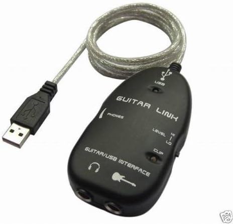 Guitar to USB Interface Link Cable Audio Adapter for PC MAC Recording